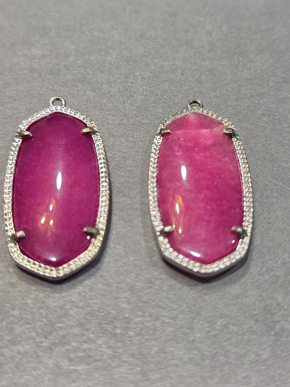 Kendra Scott Elle Magenta Purple Jade Earrings